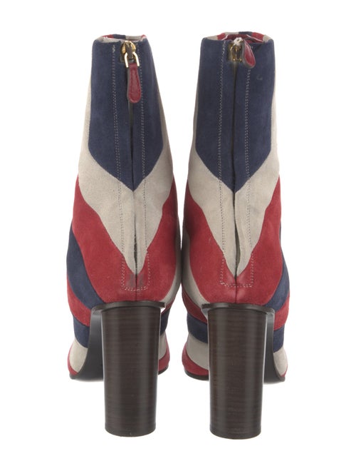 Anya Hindmarch Suede Colorblock Pattern Sock Boots