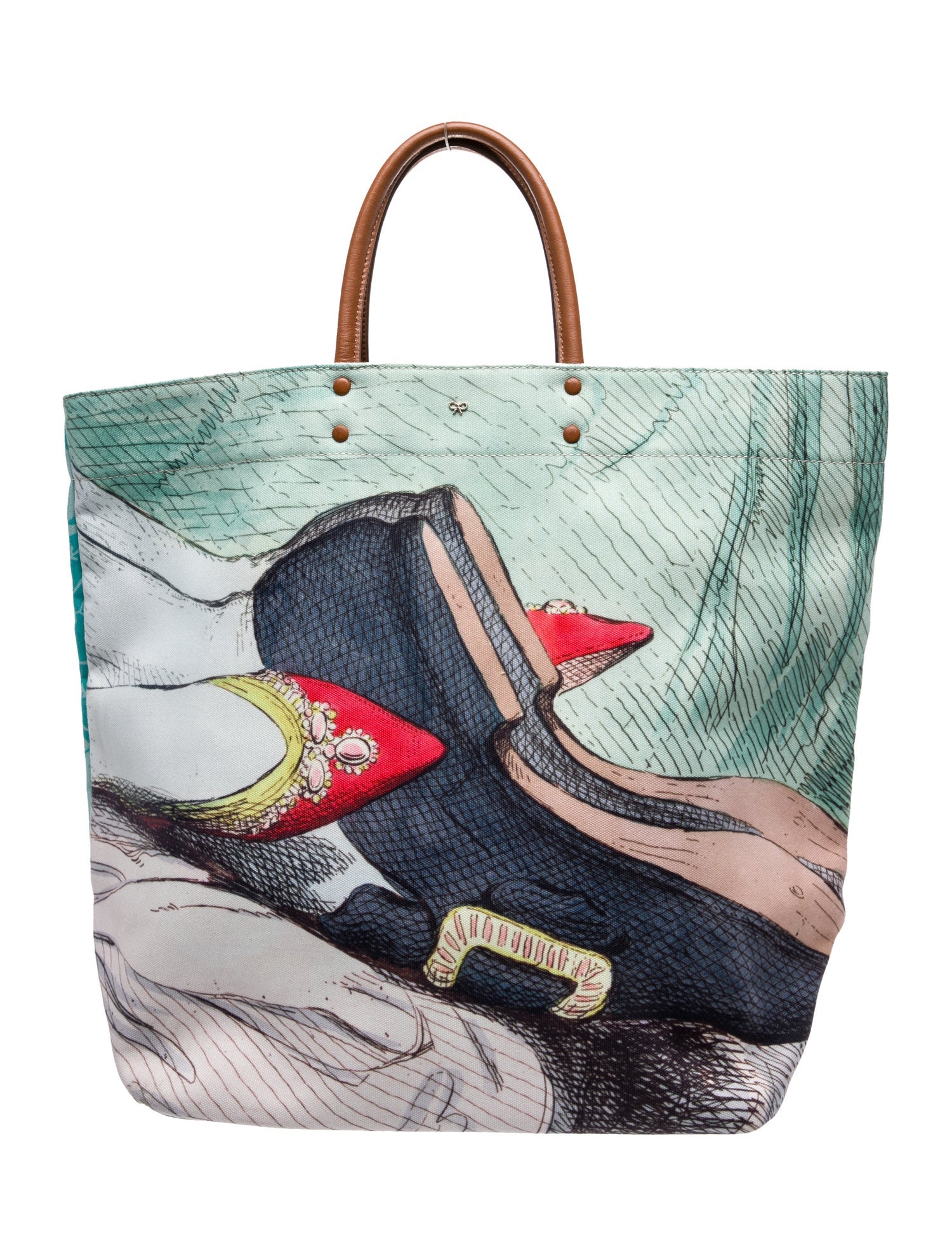 Anya Hindmarch Canvas Bucket Bag