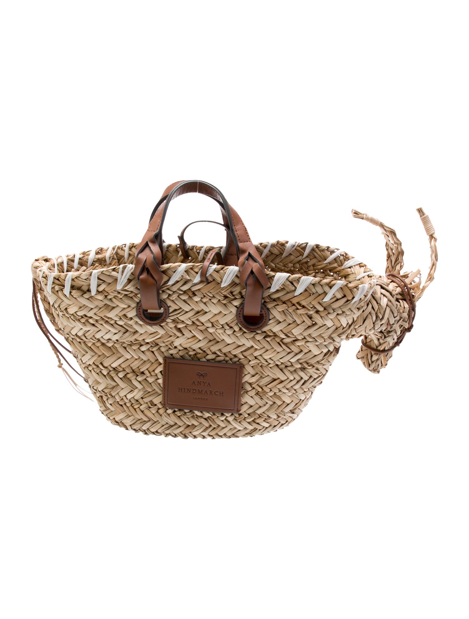 Anya Hindmarch Straw Top Handle Bag