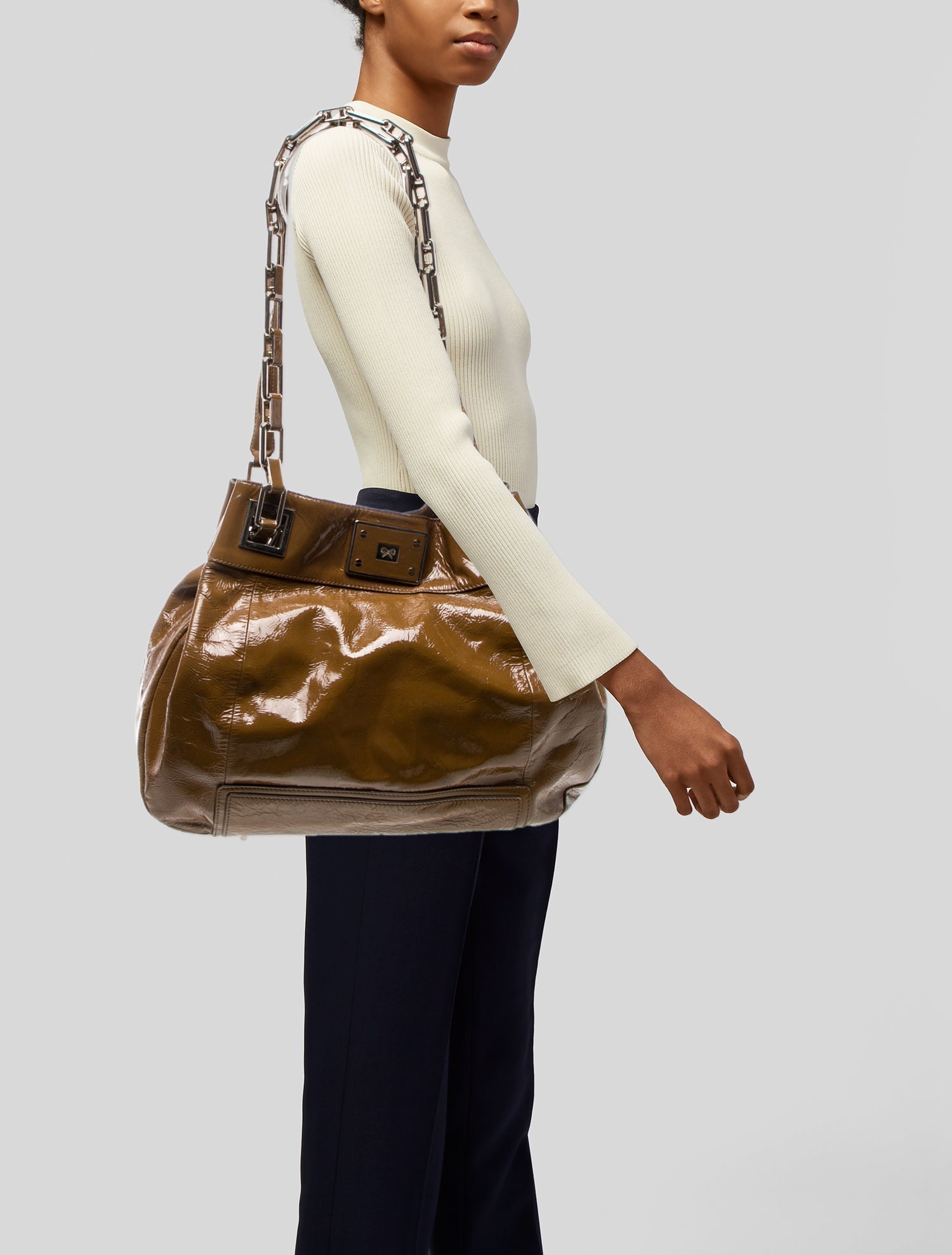 Anya Hindmarch Patent Leather Shoulder Bag