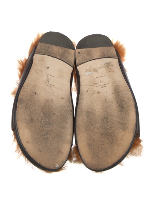 Anya Hindmarch Leather Colorblock Pattern Slides