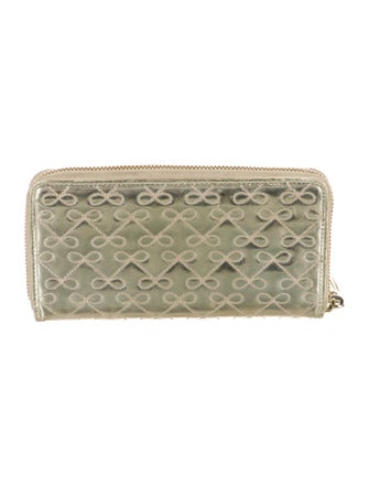 Anya Hindmarch Patent Leather Patterned Continental Wallet