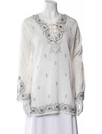 Anya Hindmarch Printed V-Neck Tunic
