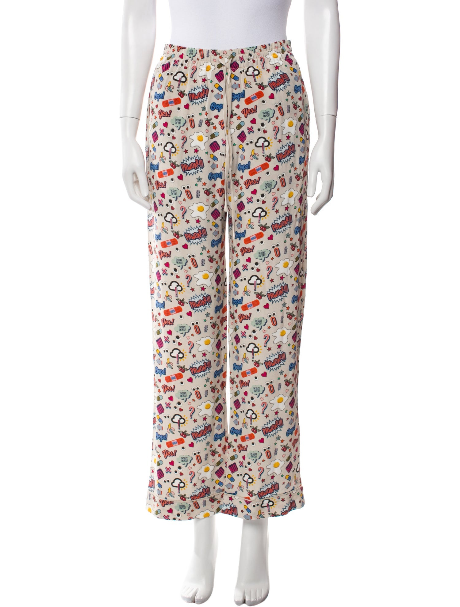 Anya Hindmarch Silk Wide Leg Pants