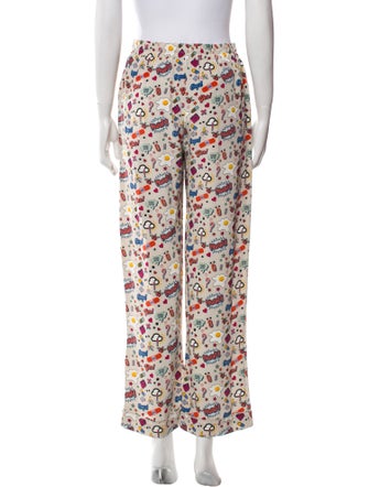 Anya Hindmarch Silk Wide Leg Pants