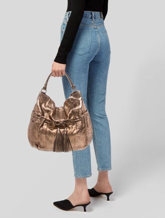 Anya Hindmarch Snakeskin Top Handle Bag