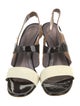Anya Hindmarch Patent Leather Animal Print Slingback Sandals