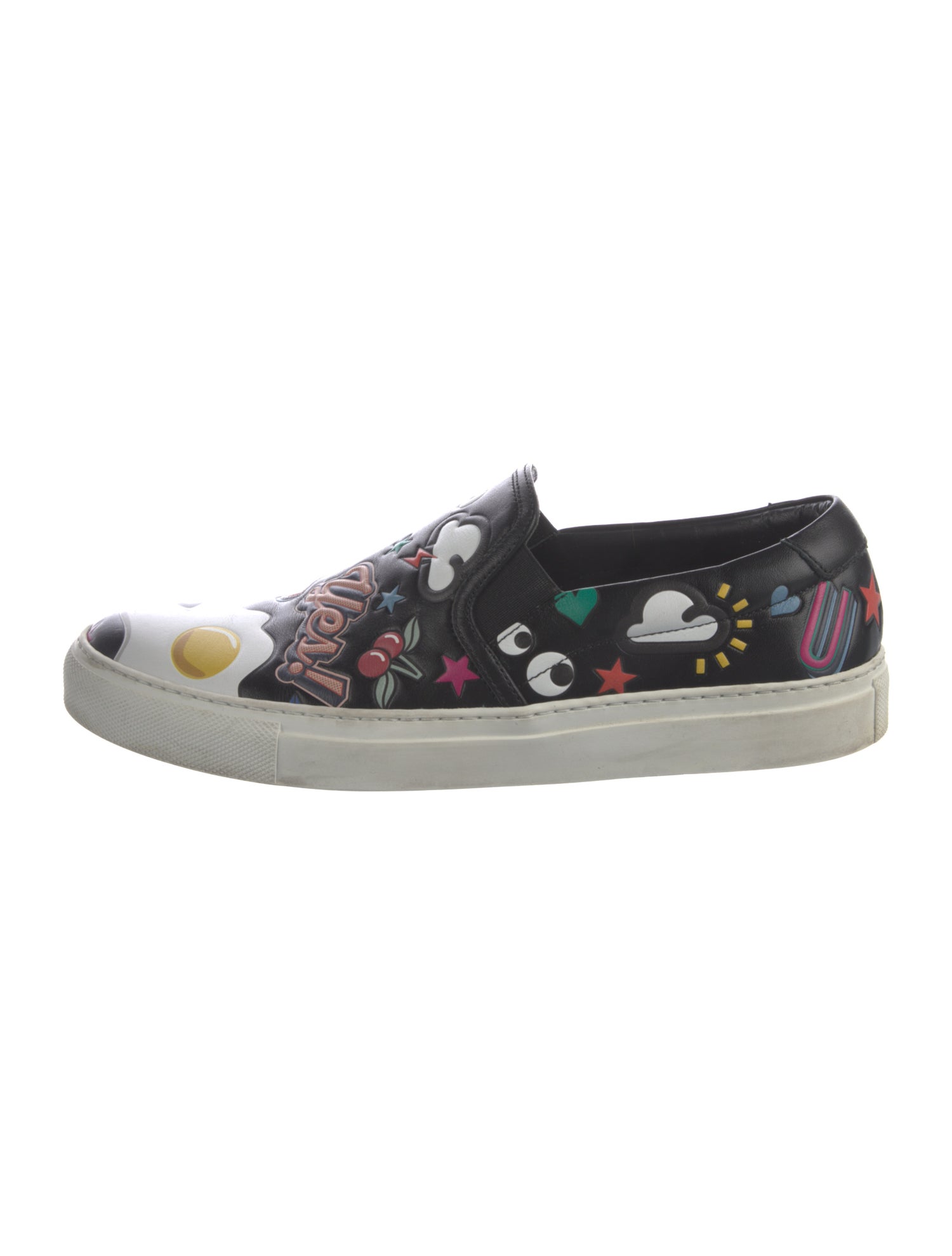 Anya Hindmarch Leather Printed Sneakers
