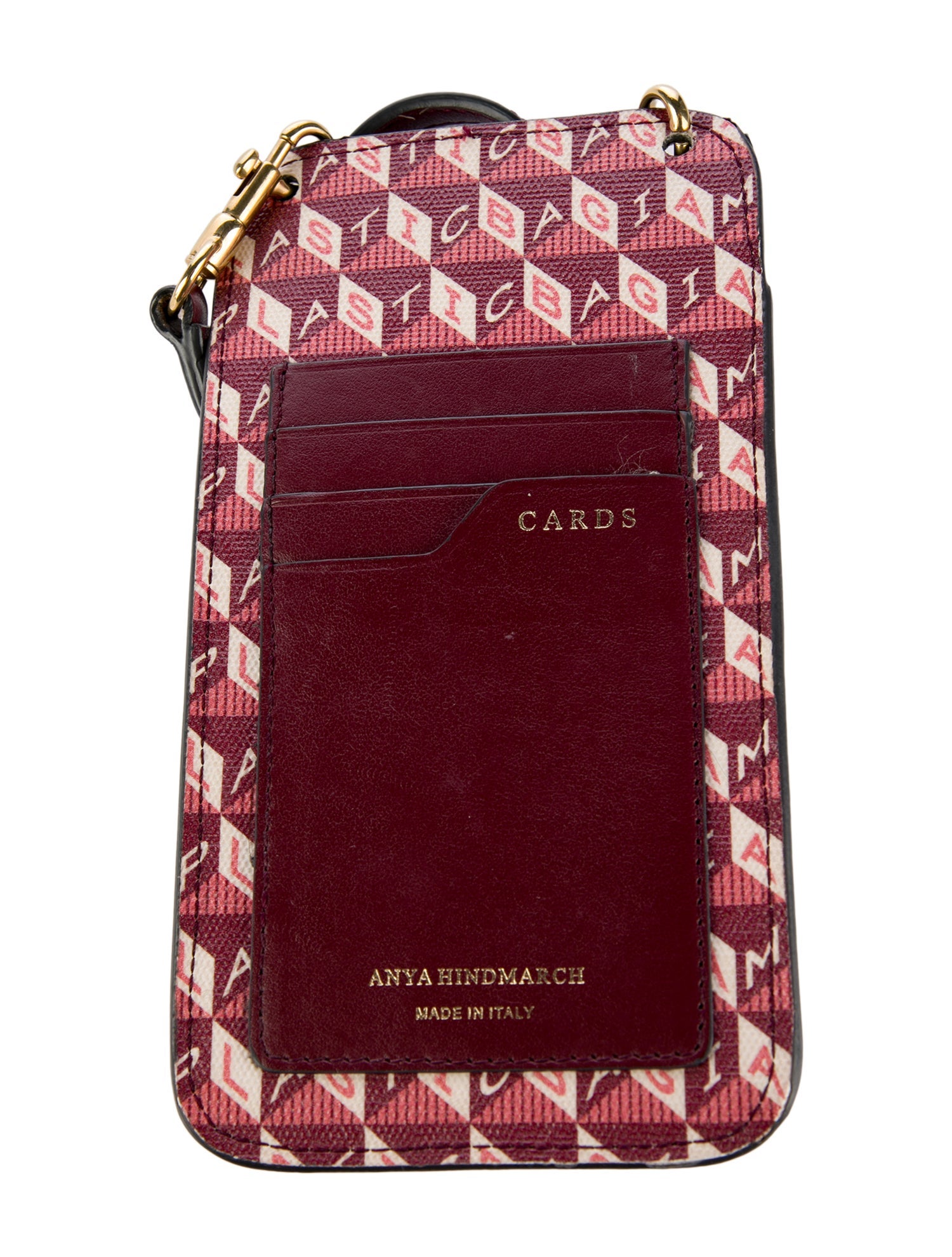 Anya Hindmarch Leather Phone Case W/Strap