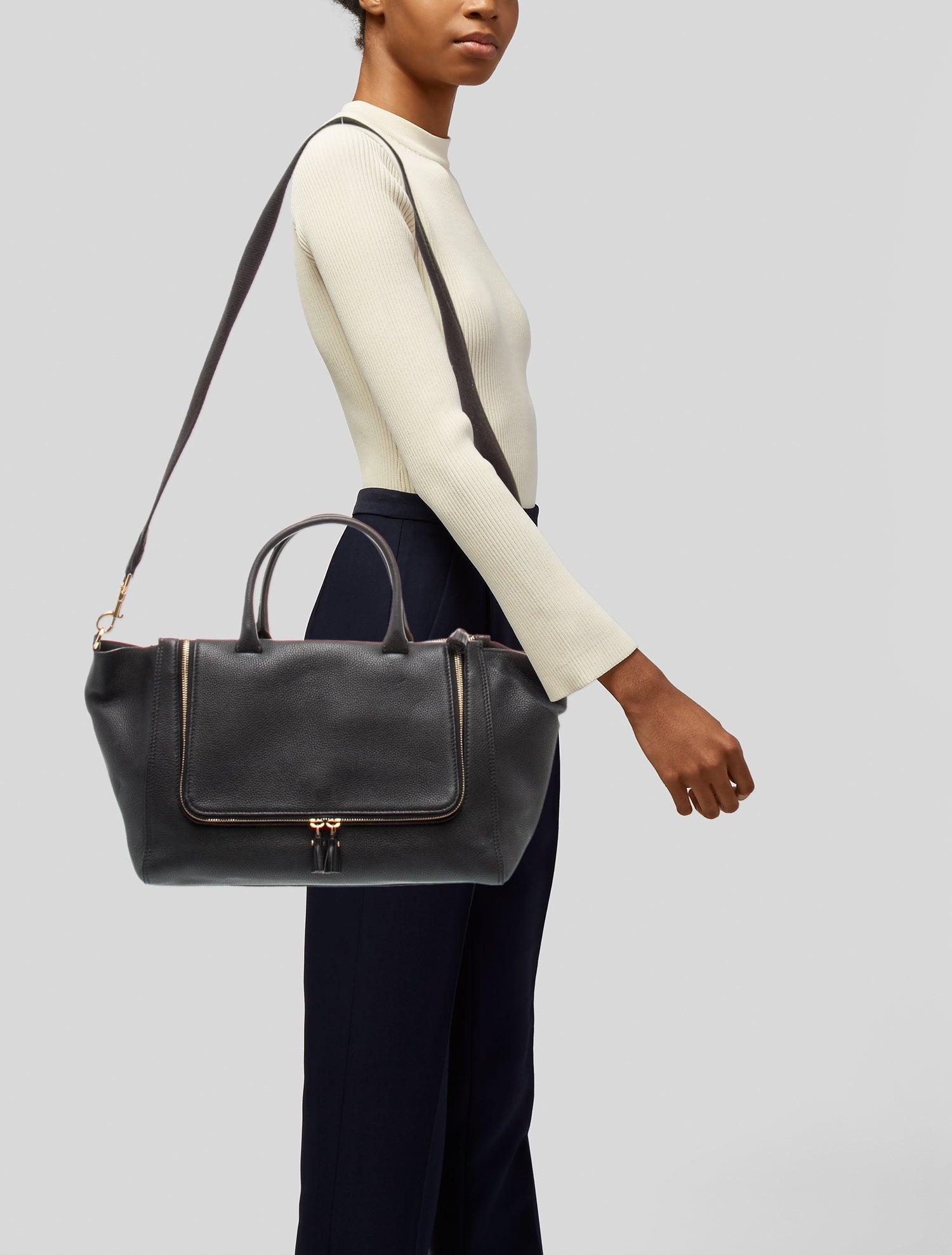 Anya Hindmarch Leather Top Handle Bag