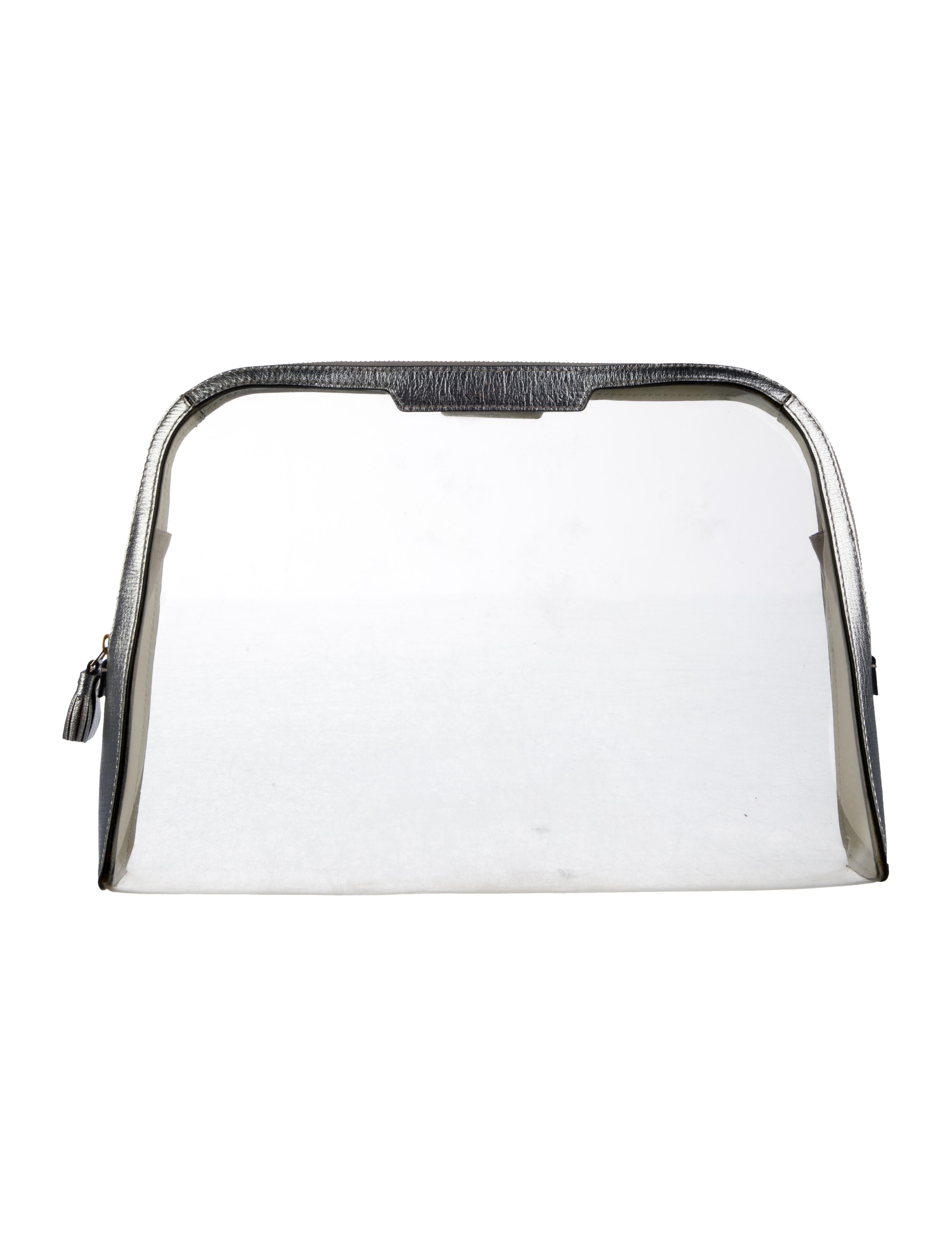 Anya Hindmarch PVC Leather Trim Cosmetic Bag