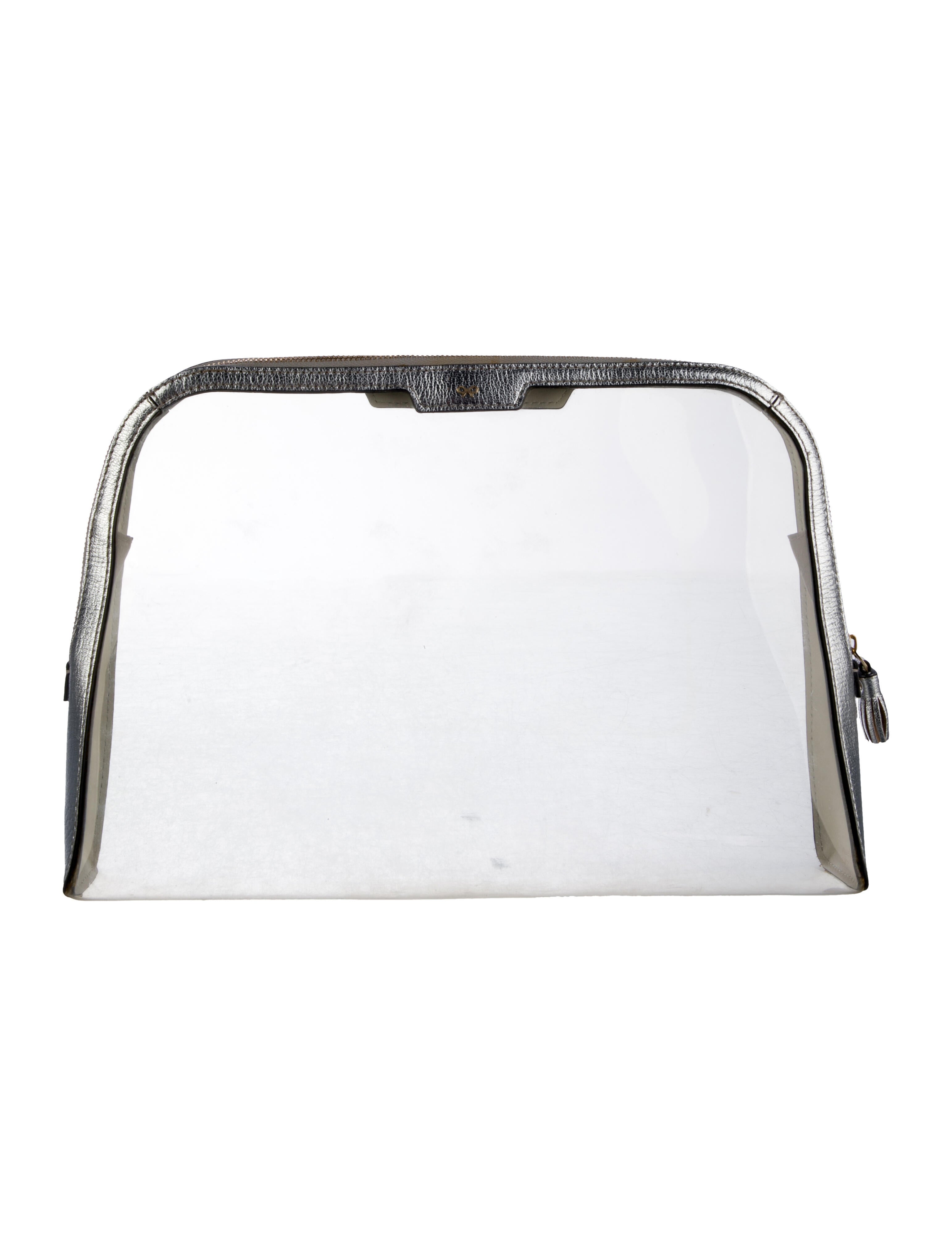 Anya Hindmarch PVC Leather Trim Cosmetic Bag