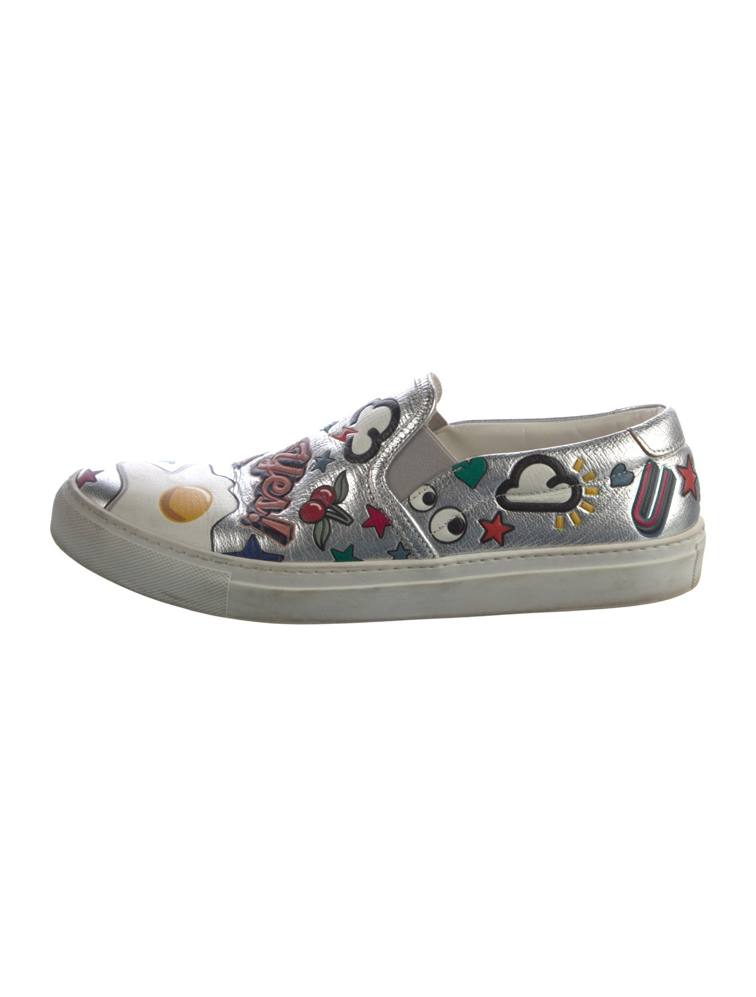 Anya Hindmarch Leather Printed Sneakers