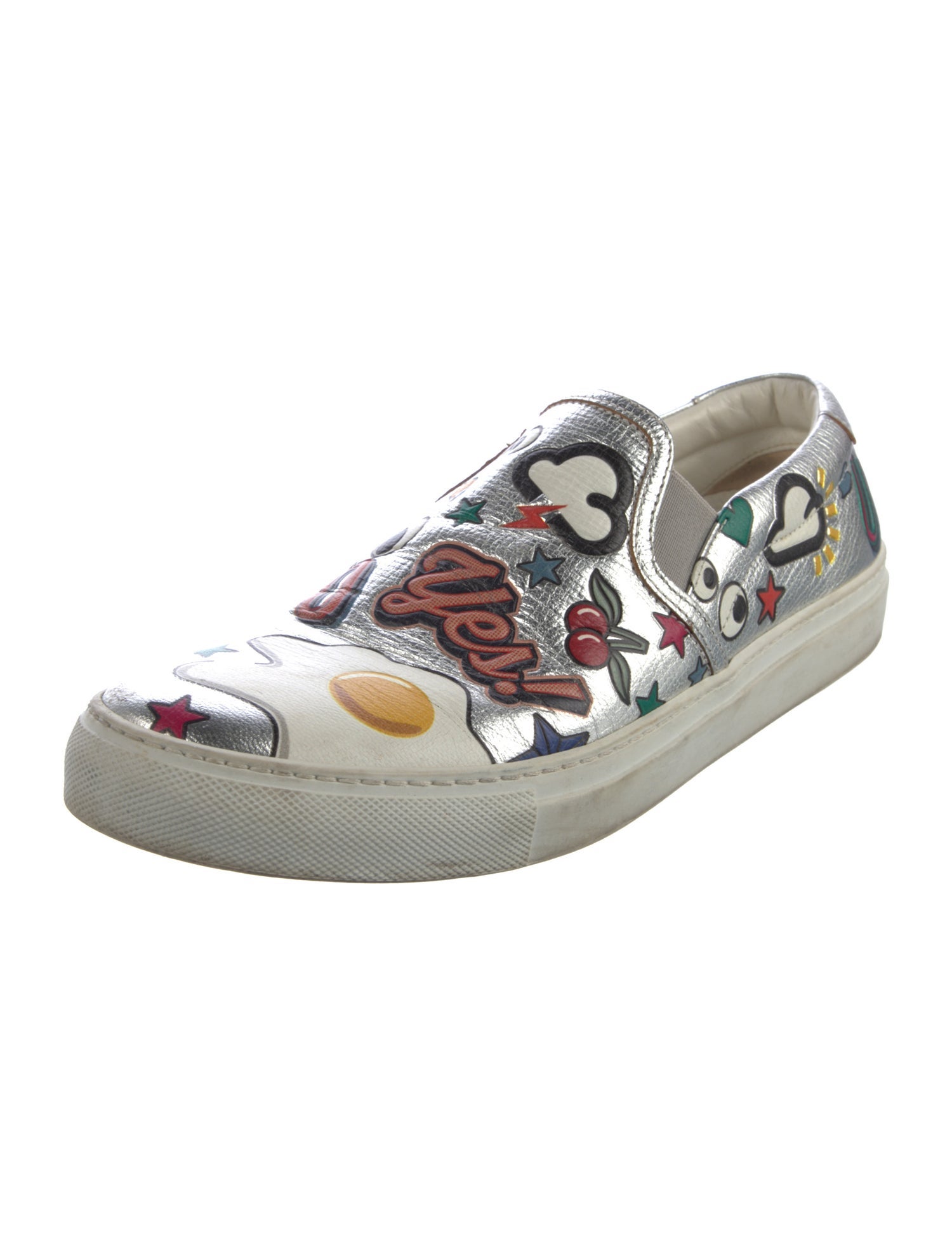 Anya Hindmarch Leather Printed Sneakers