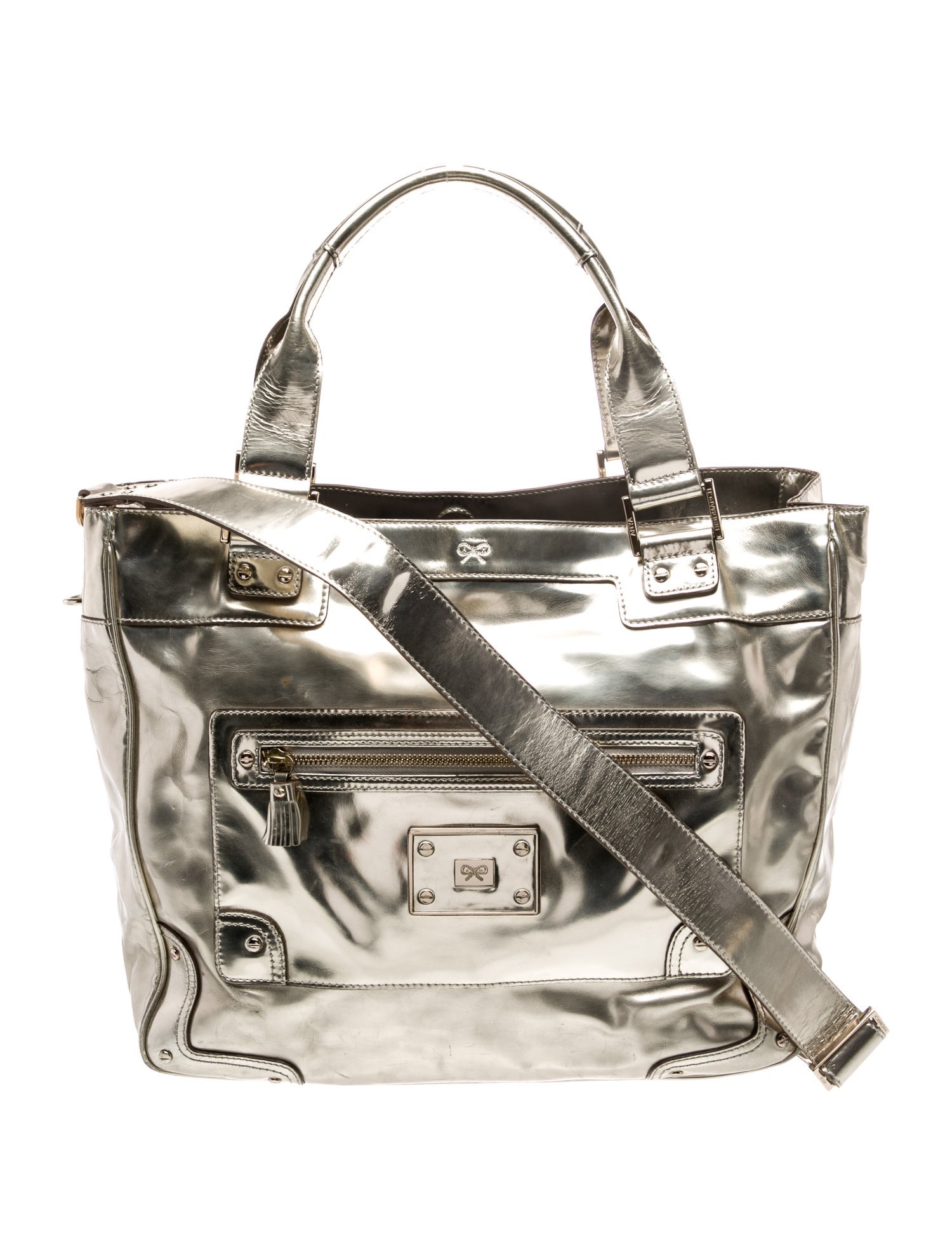 Anya Hindmarch Patent Leather Top Handle Bag