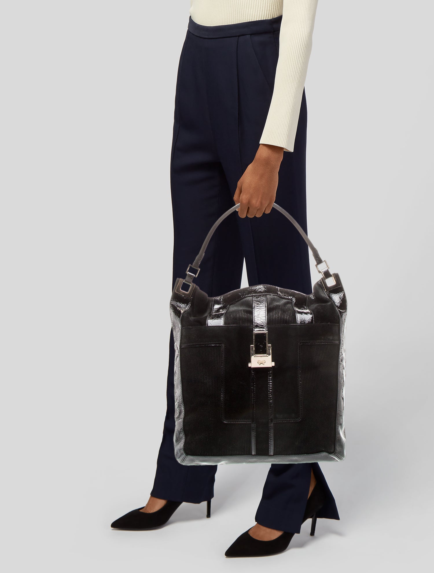 Anya Hindmarch Leather Top Handle Bag