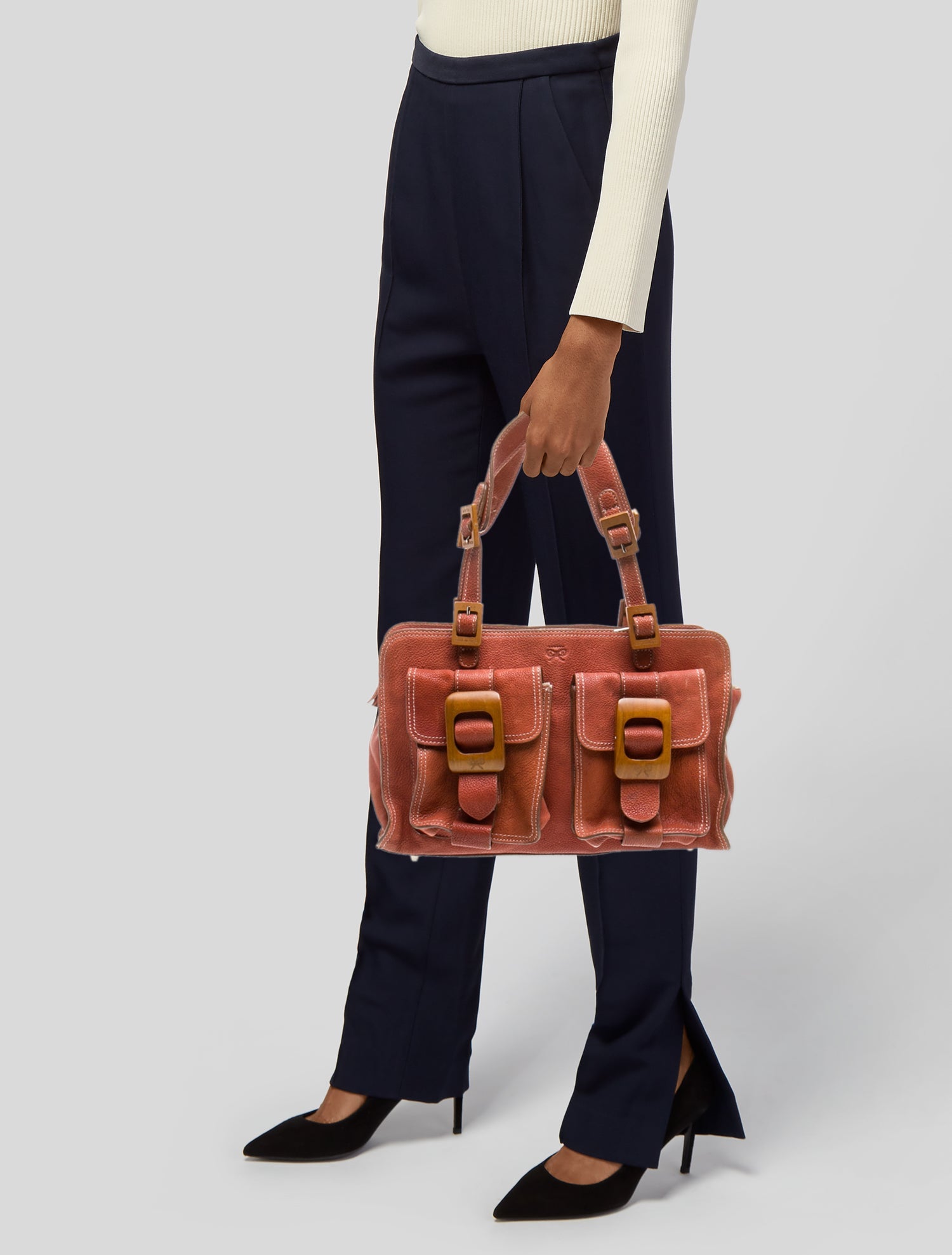 Anya Hindmarch Leather Top Handle Bag
