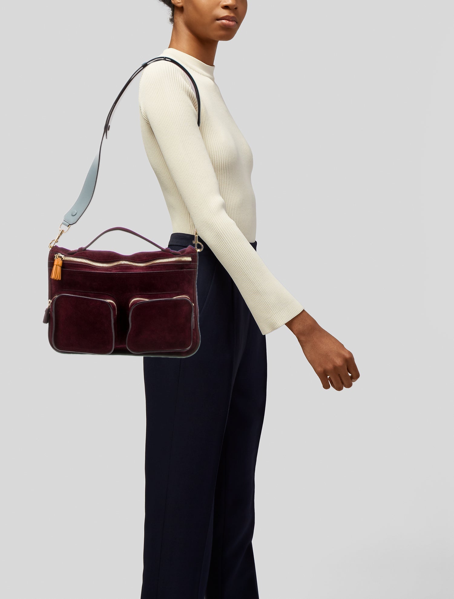 Anya Hindmarch Suede Messenger Bag