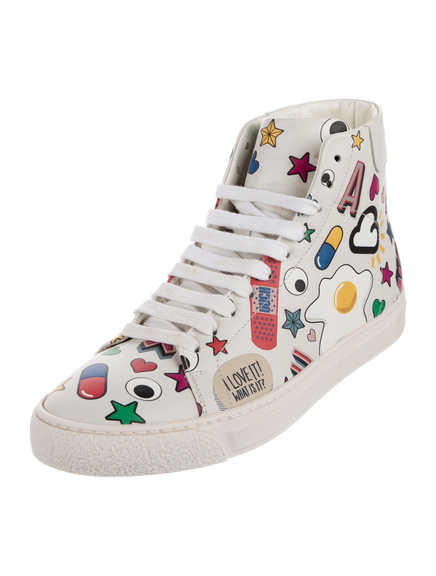 Anya Hindmarch Leather Printed Sneakers