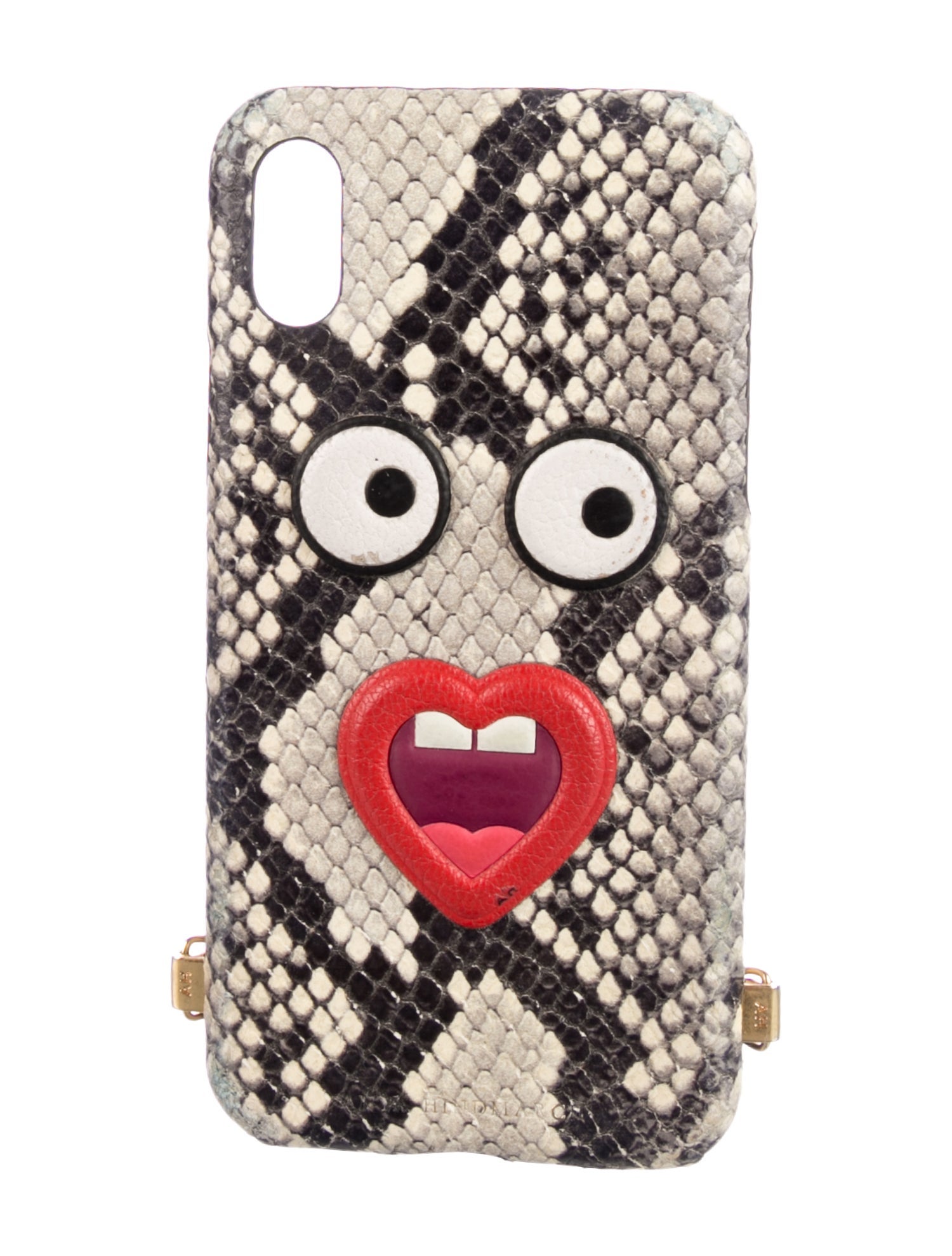 Anya Hindmarch Snake-Print Leather iPhone X Case