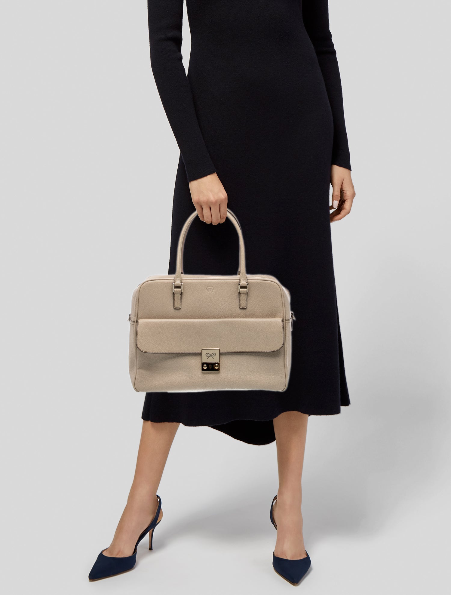 Anya Hindmarch Leather Top Handle Bag