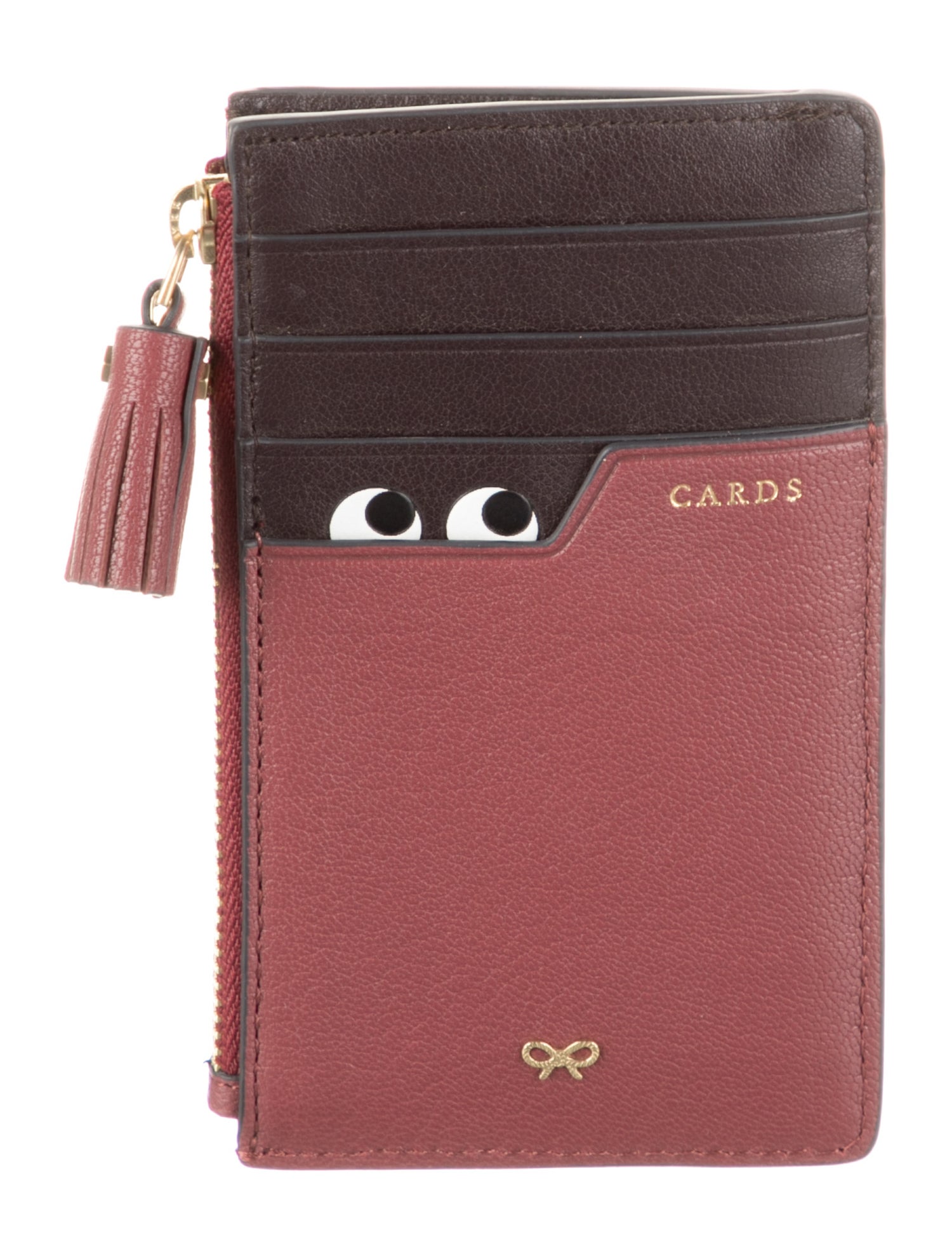 Anya Hindmarch Leather Colorblock Pattern Wallet