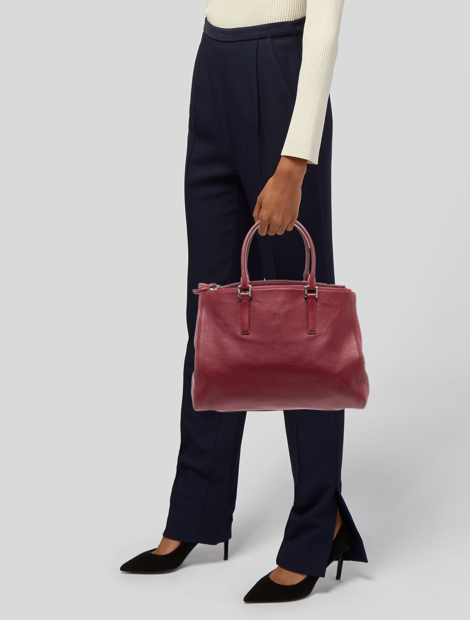 Anya Hindmarch Leather Top Handle Bag