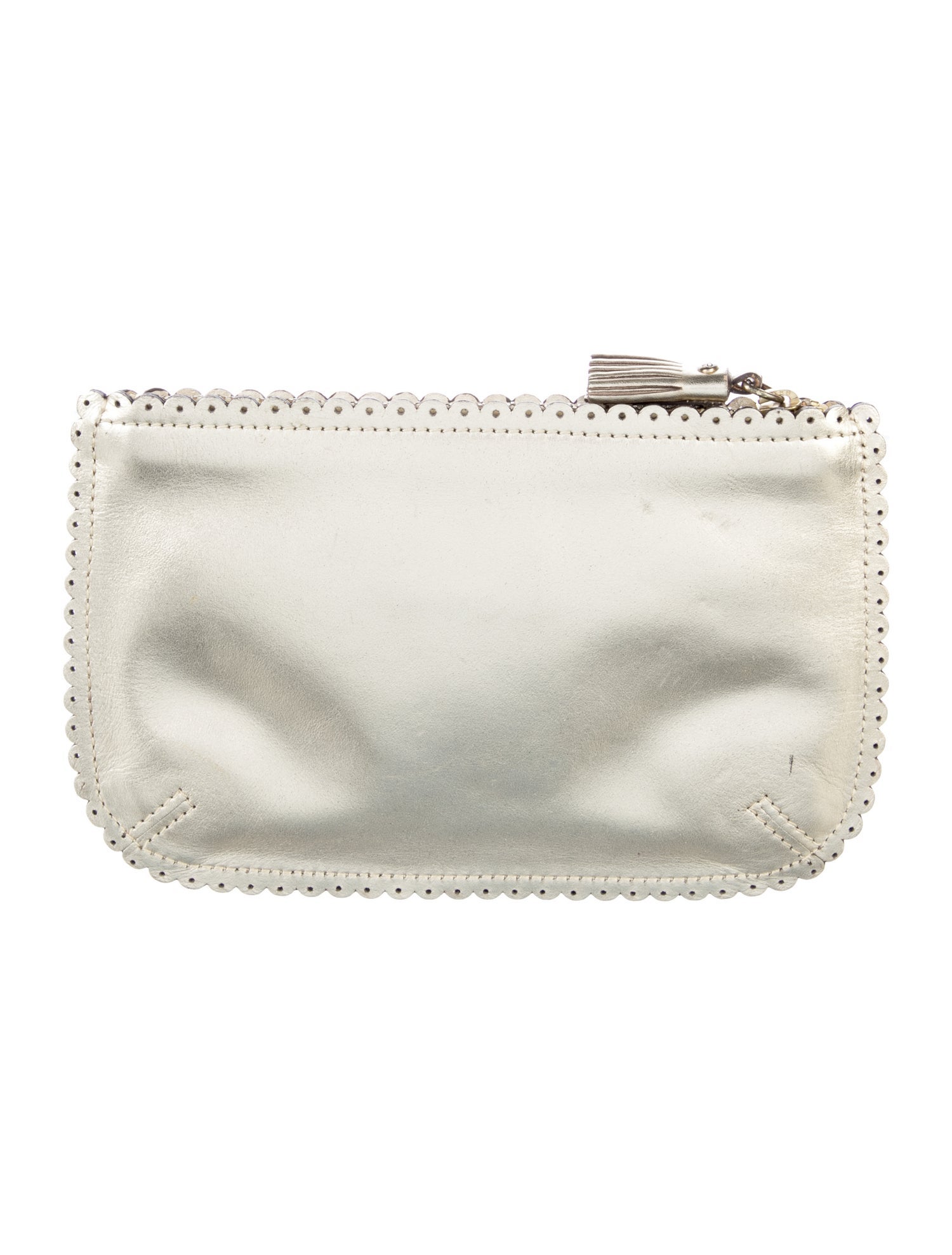 Anya Hindmarch Leather Scalloped Comestics Bag
