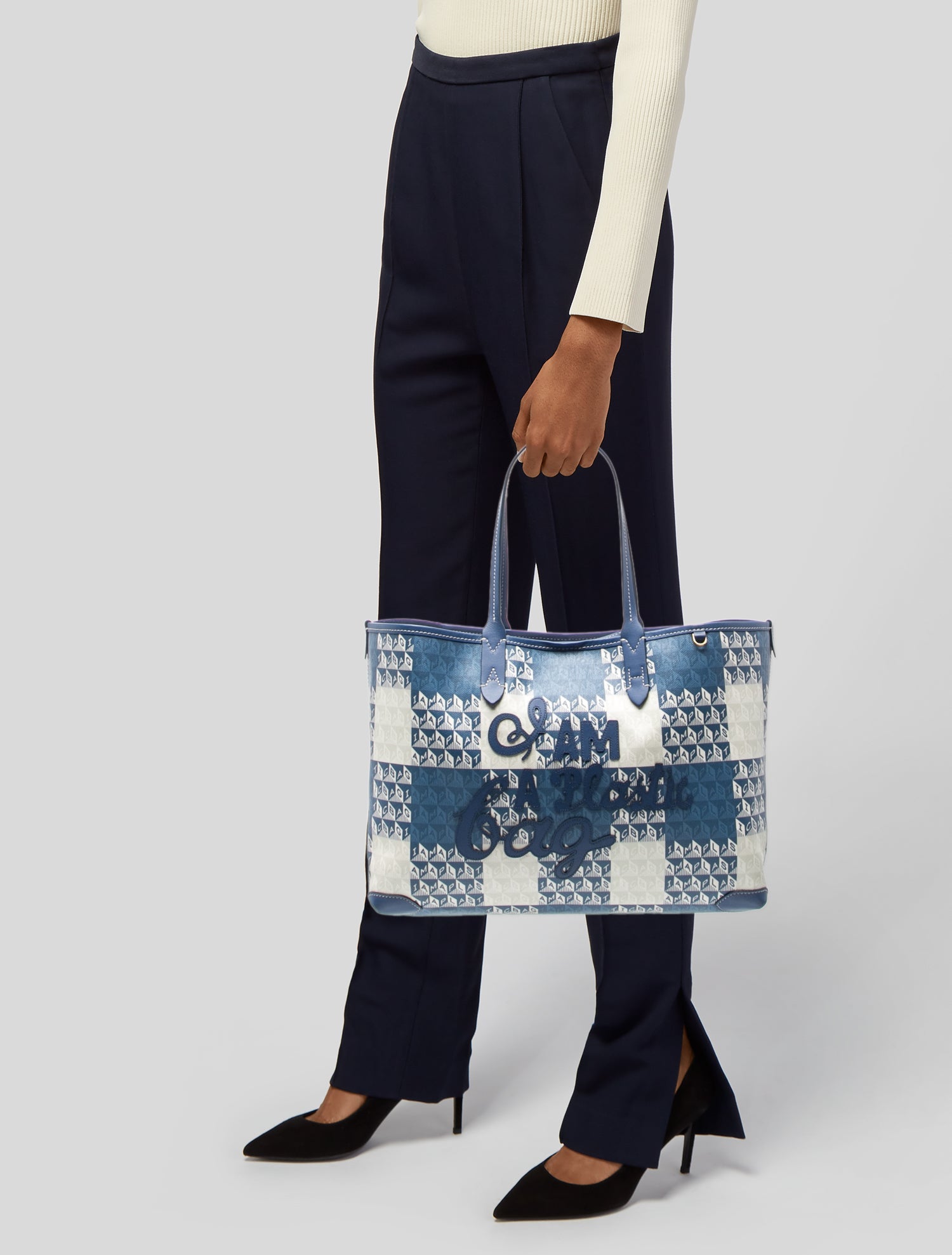 Anya Hindmarch Space Invaders Large Vere Bag - Neutrals Satchels