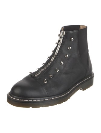 An Hour and a Shower Leather Combat Boots