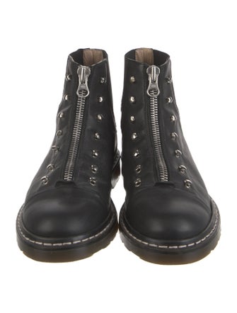 An Hour and a Shower Leather Combat Boots