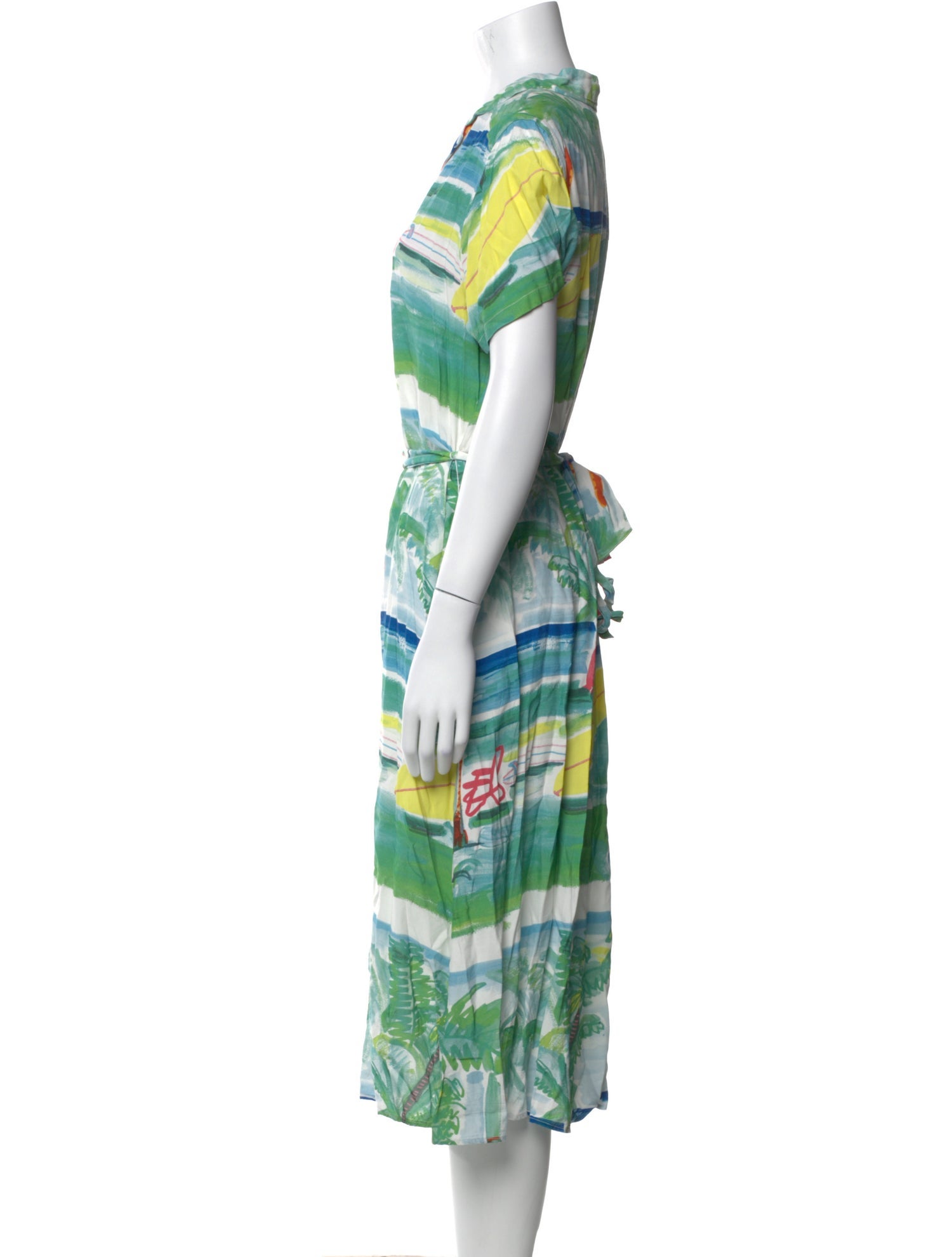 Aloha Blossom Printed Midi Length Dress