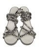 Amambaih Jute Printed T-Strap Sandals