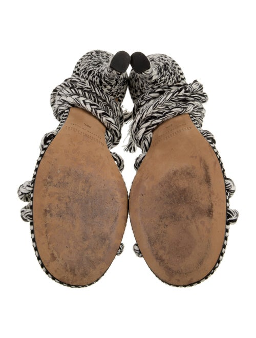 Amambaih Jute Printed T-Strap Sandals