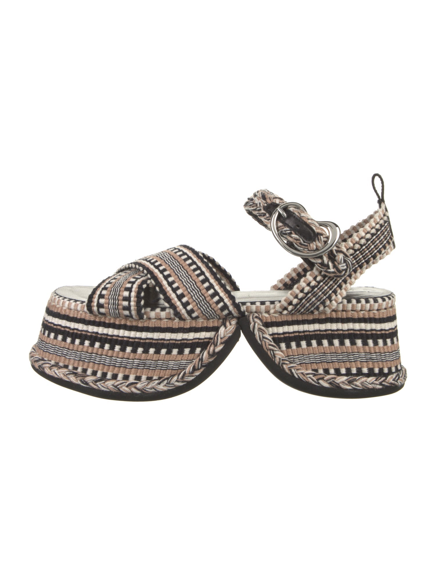Amambaih Striped Braided Accents Espadrilles