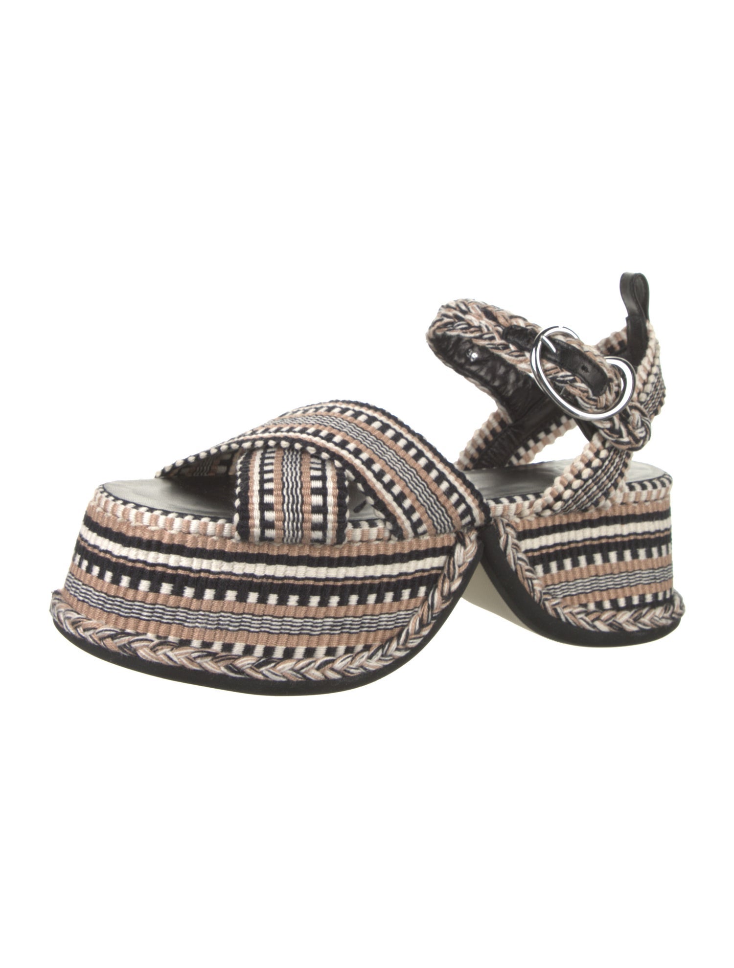 Amambaih Striped Braided Accents Espadrilles