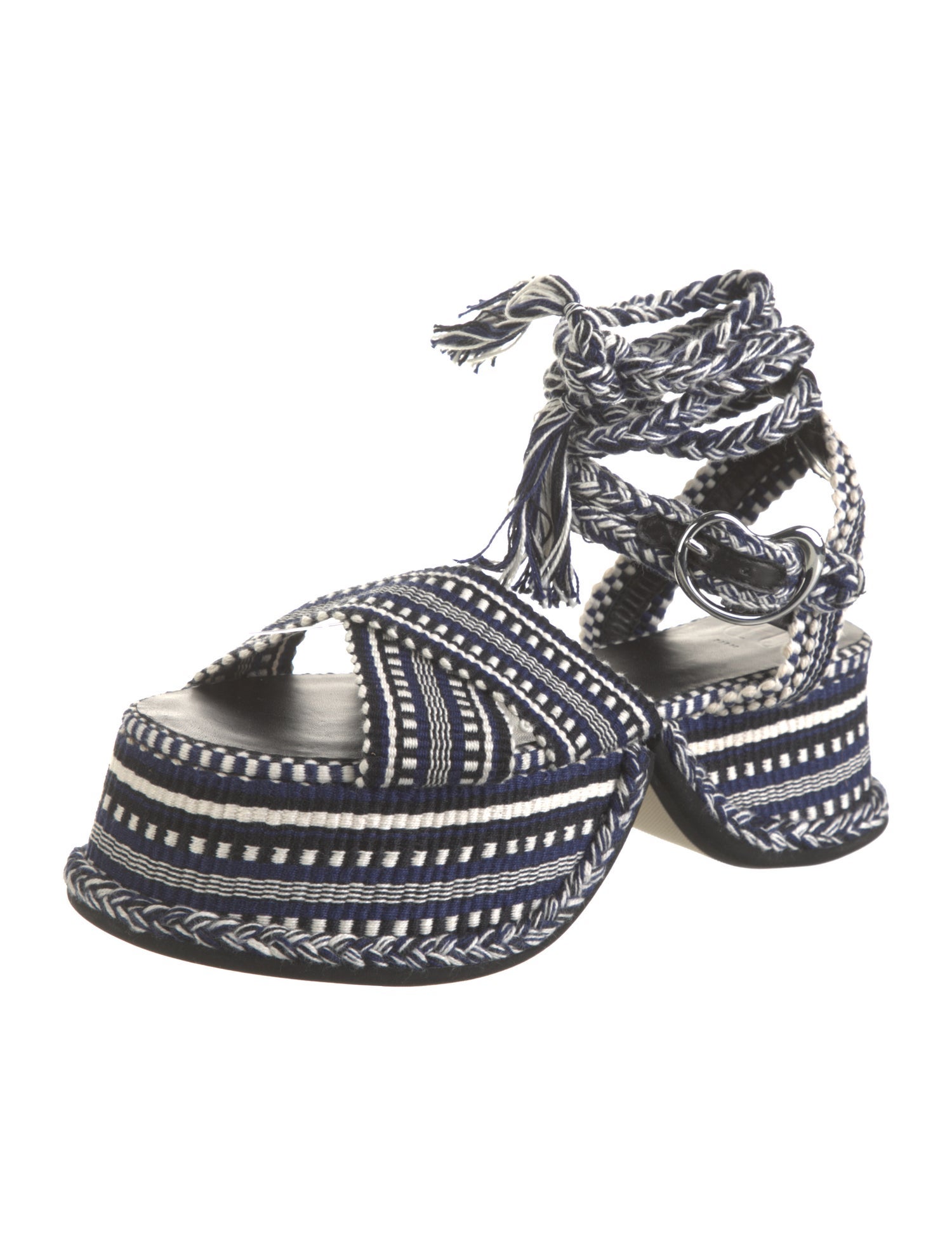 Amambaih Printed Braided Accents Gladiator Sandals
