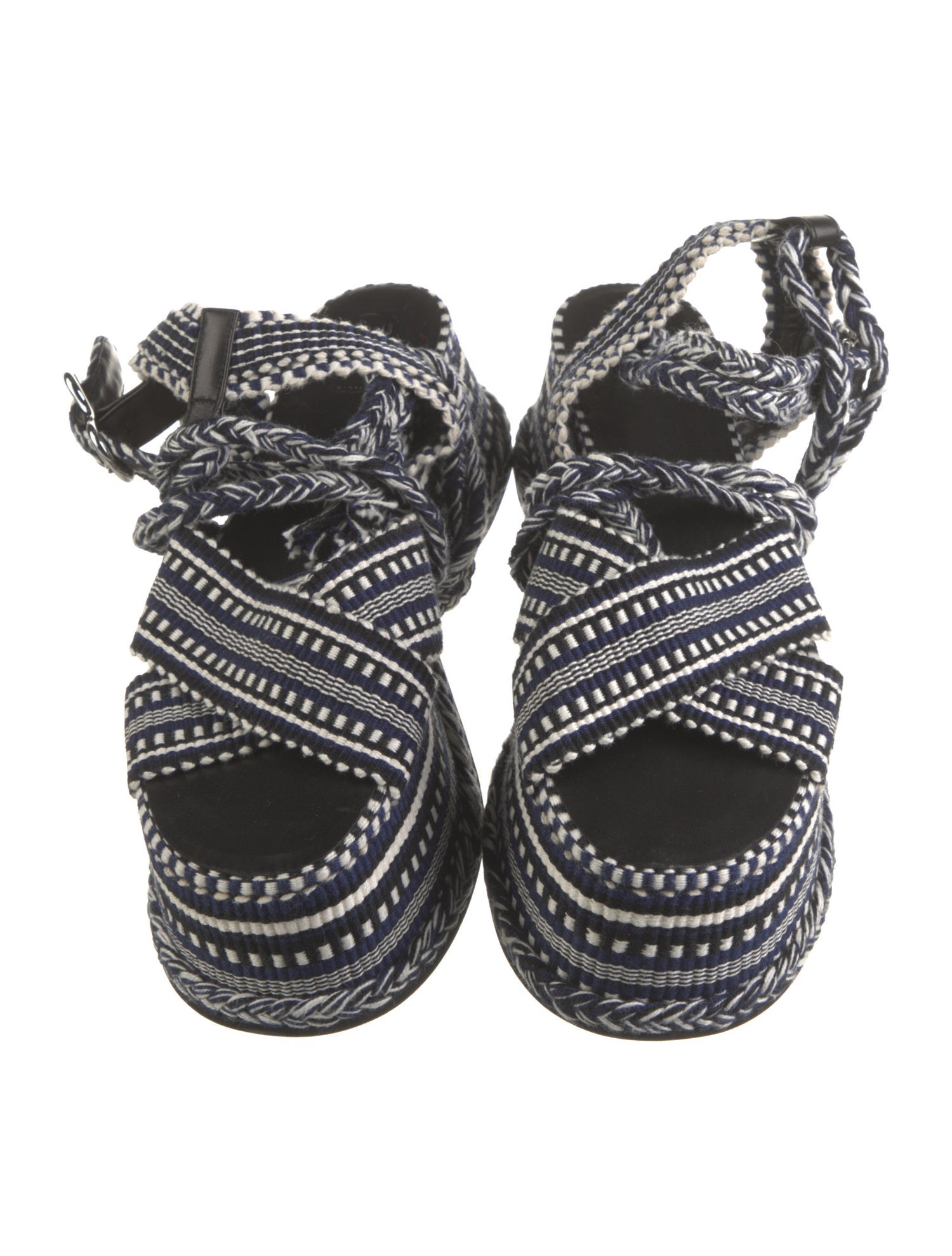 Amambaih Printed Braided Accents Gladiator Sandals
