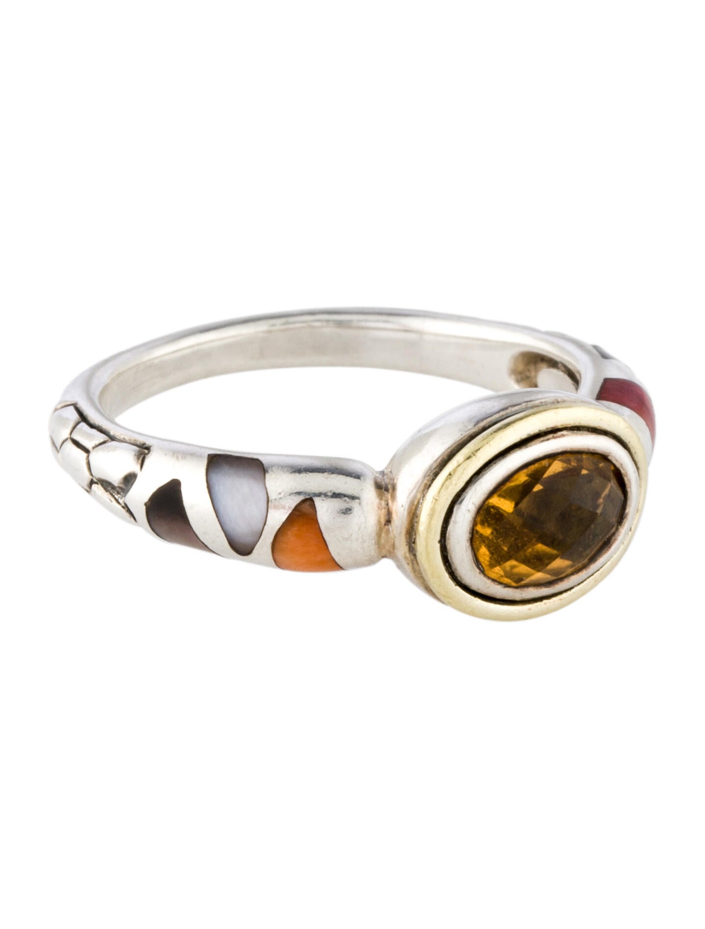 Asch Grossbardt Two-Tone Citrine Cocktail Ring