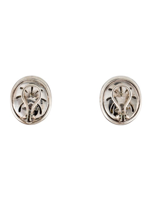 Asch Grossbardt Mother of Pearl & Onyx Earclips