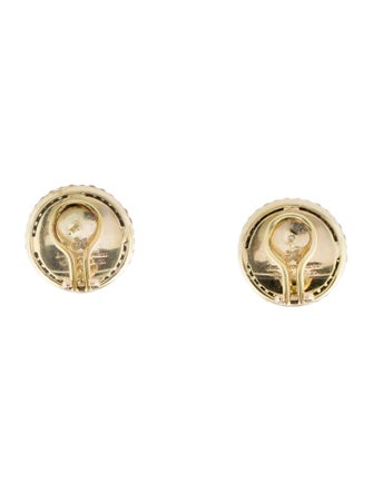 Asch Grossbardt 14K Mother of Pearl & 1.47ct Sapphire Earclips