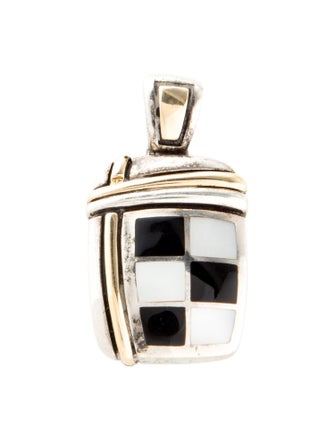 Asch Grossbardt Mother of Pearl & Onyx Pendant