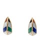 Asch Grossbardt 14K Multistone Inlay Earclips