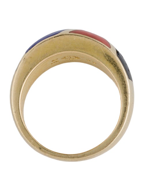 Asch Grossbardt 14K Mother of Pearl, Coral & Multistone Band