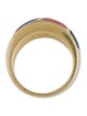 Asch Grossbardt 14K Mother of Pearl, Coral & Multistone Band