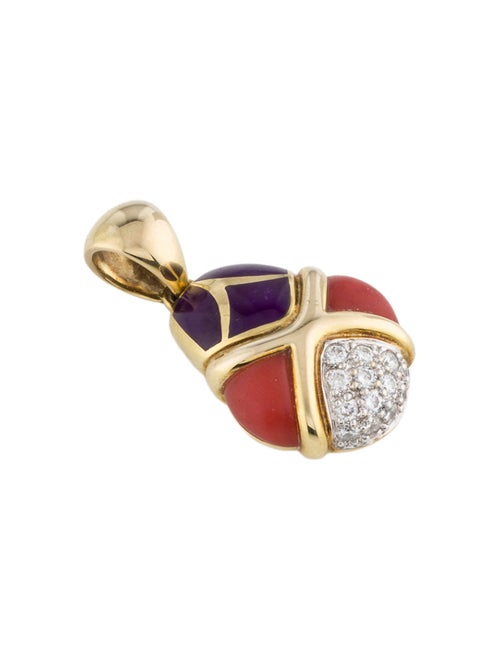 Asch Grossbardt 14K Sugilite & Diamond Ladybug Pendant