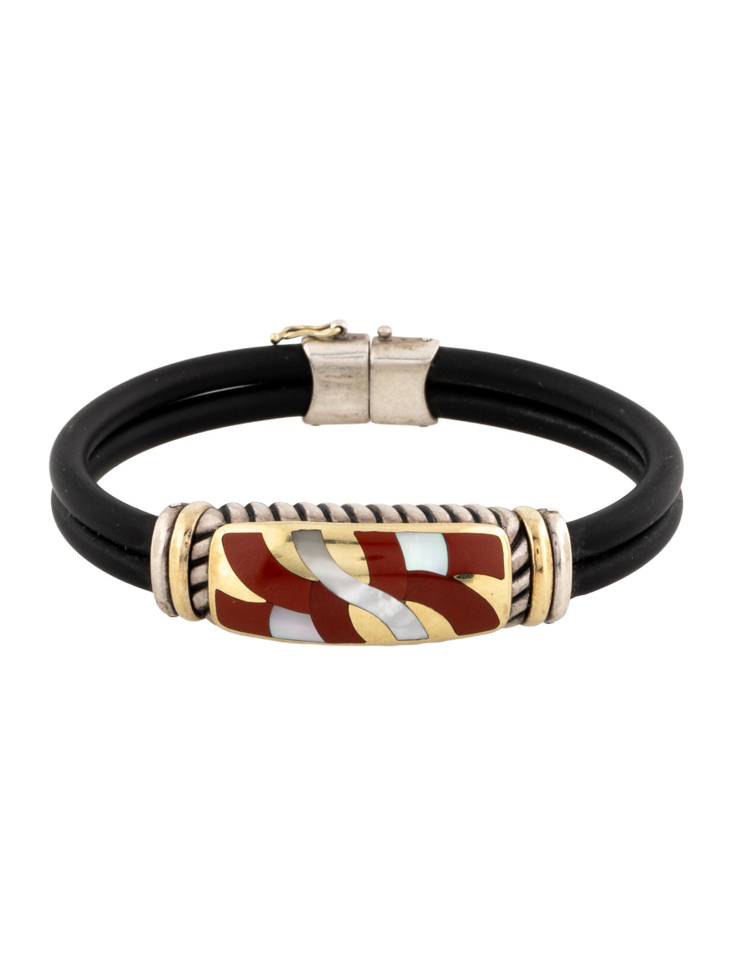 Asch Grossbardt Mother of Pearl & Jasper Bracelet