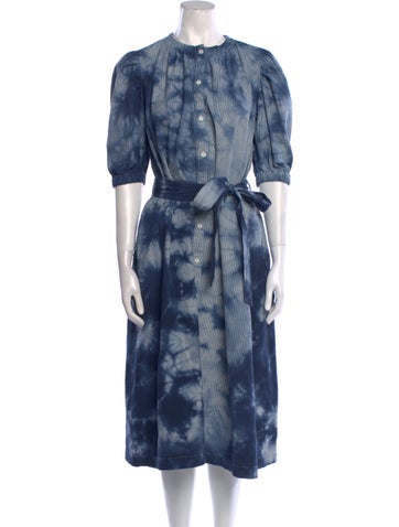 Ampersand Heart Dresses Tie-Dye Print Midi Length Dress XS