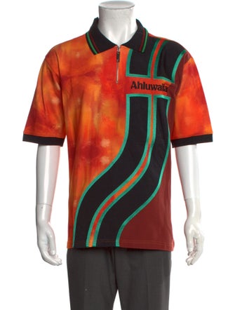 Ahluwalia Striped Collar Polo Shirt