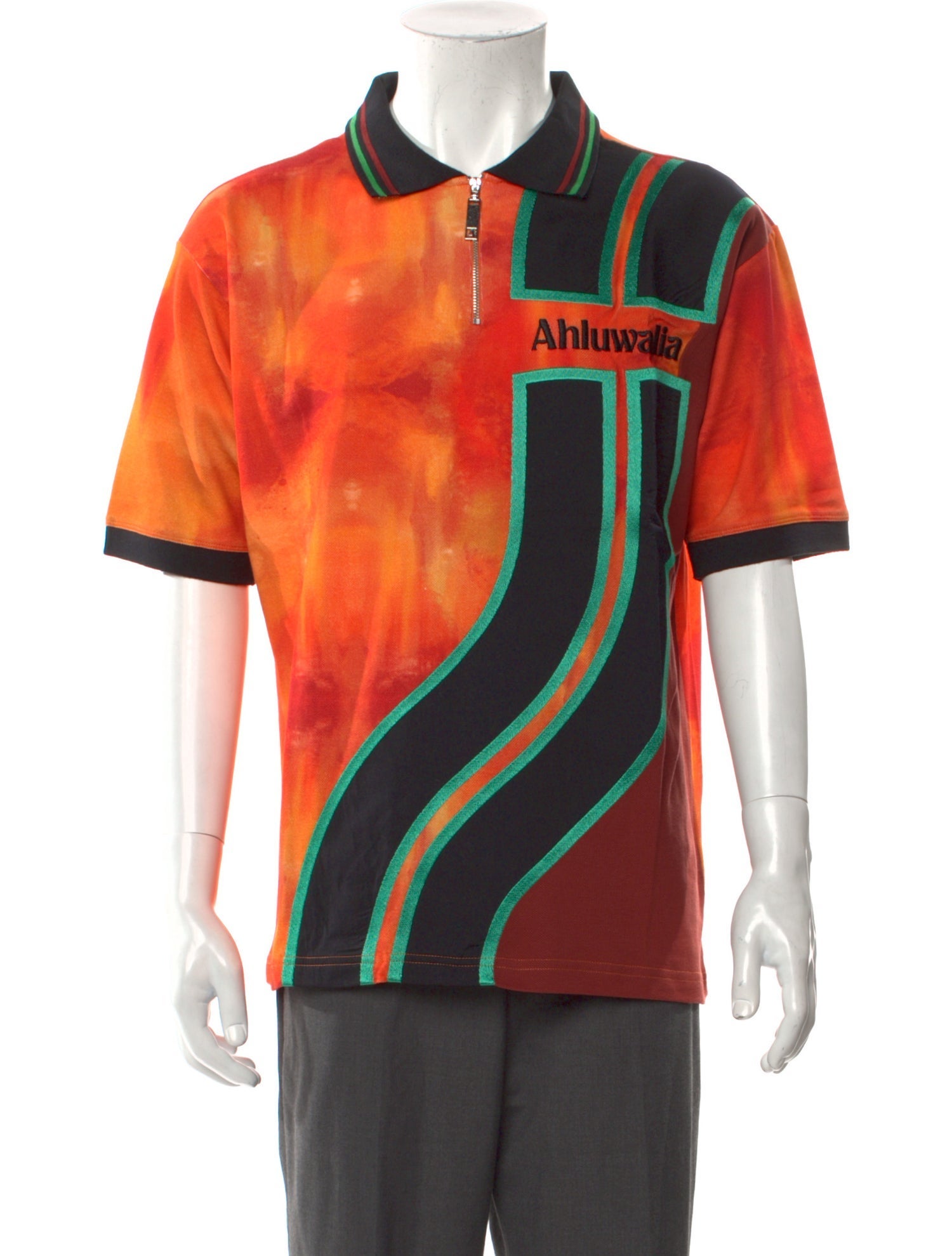 Ahluwalia Printed Collar Polo Shirt w/ Tags